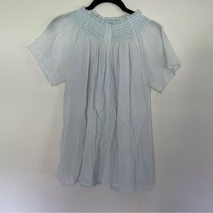 Rungolee Brooklyn Blouse Gauze Baby Blue Light Weight Elastic